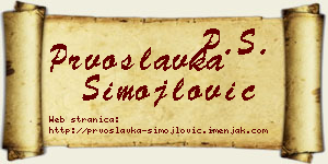 Prvoslavka Simojlović vizit kartica
